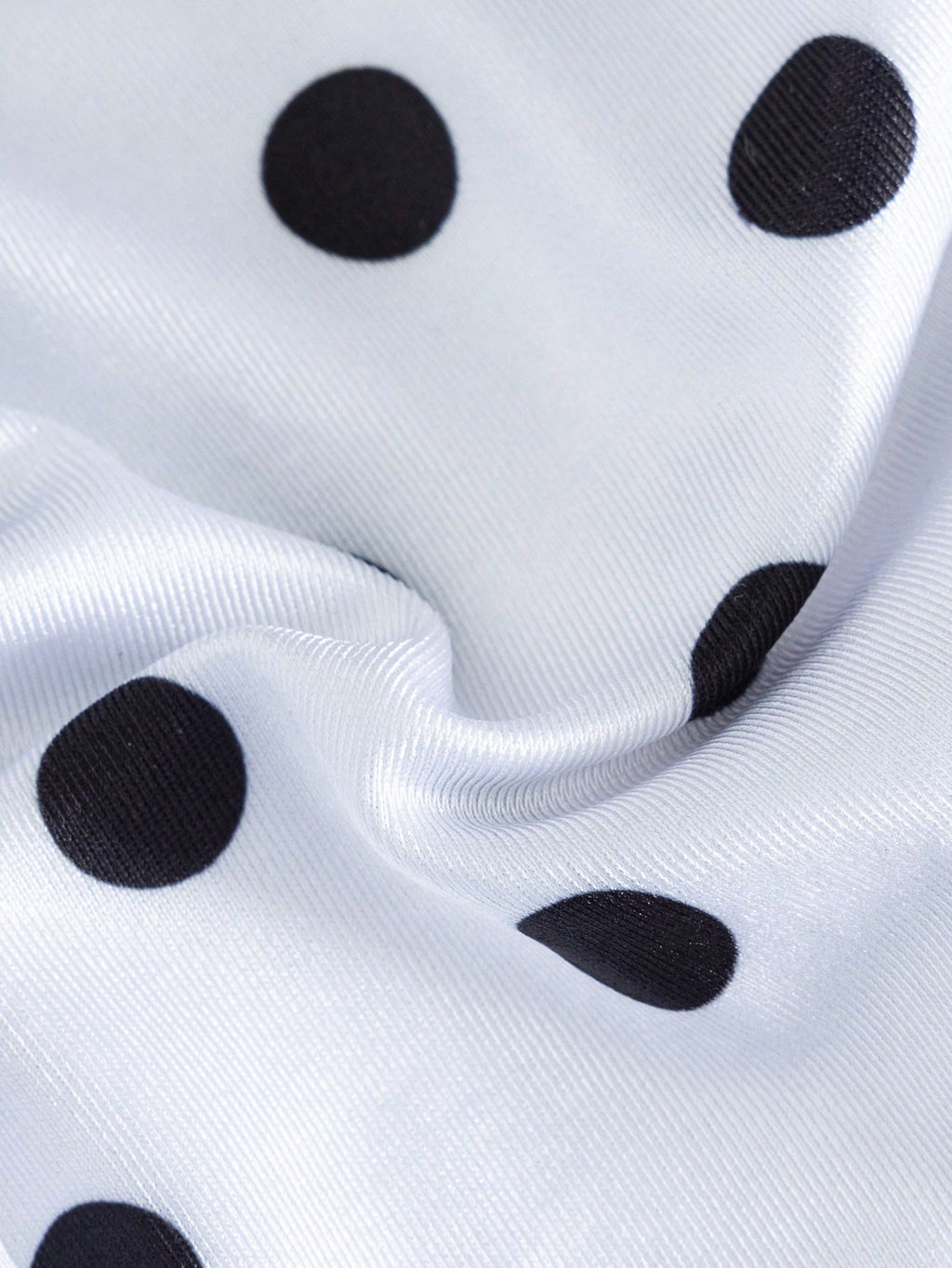 Swim Mod Contrast Color Polka Dot Print Halter Neck Tied Two Pieces