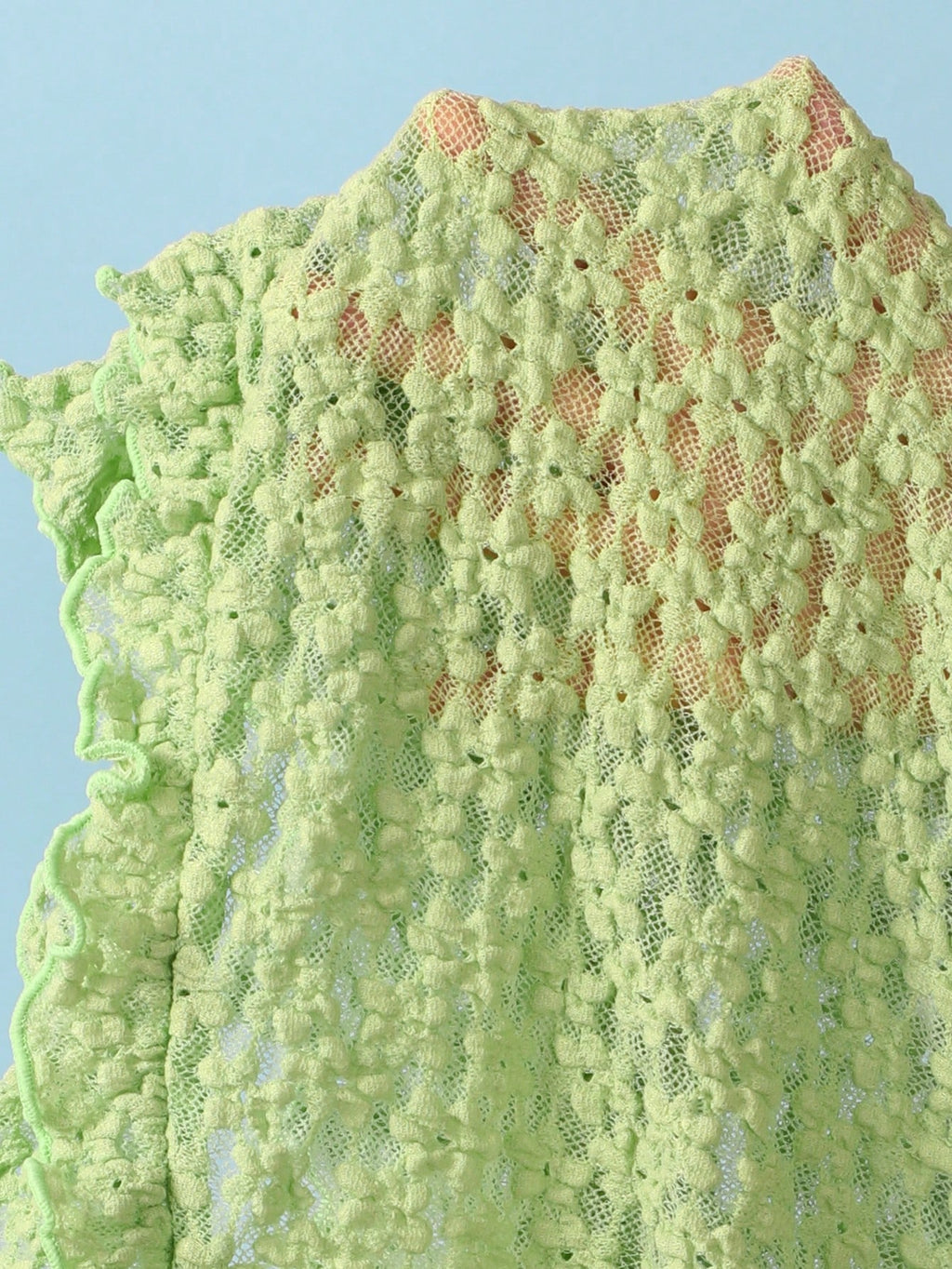 Swim Mod 3-Piece Set Pistachio Green Floral Textured Pearl Seashell