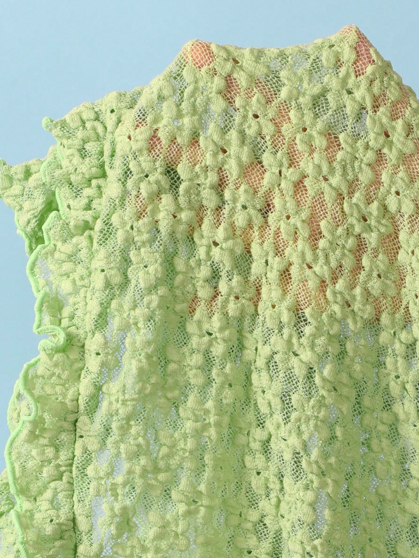 Swim Mod 3-Piece Set Pistachio Green Floral Textured Pearl Seashell
