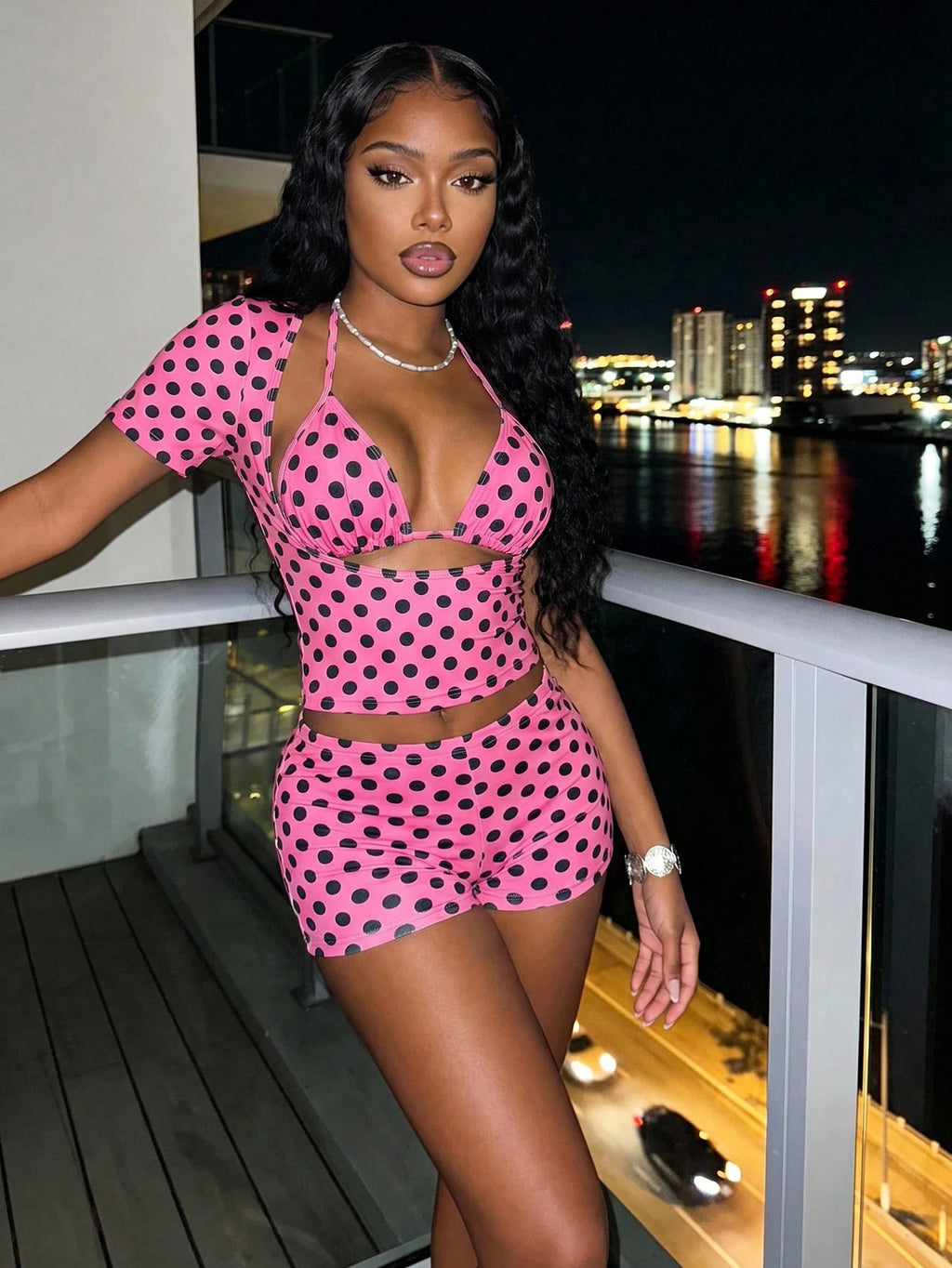 Slaydiva 2026 New Casual Beach Vacation Elegant Sexy Polka Dot Tie