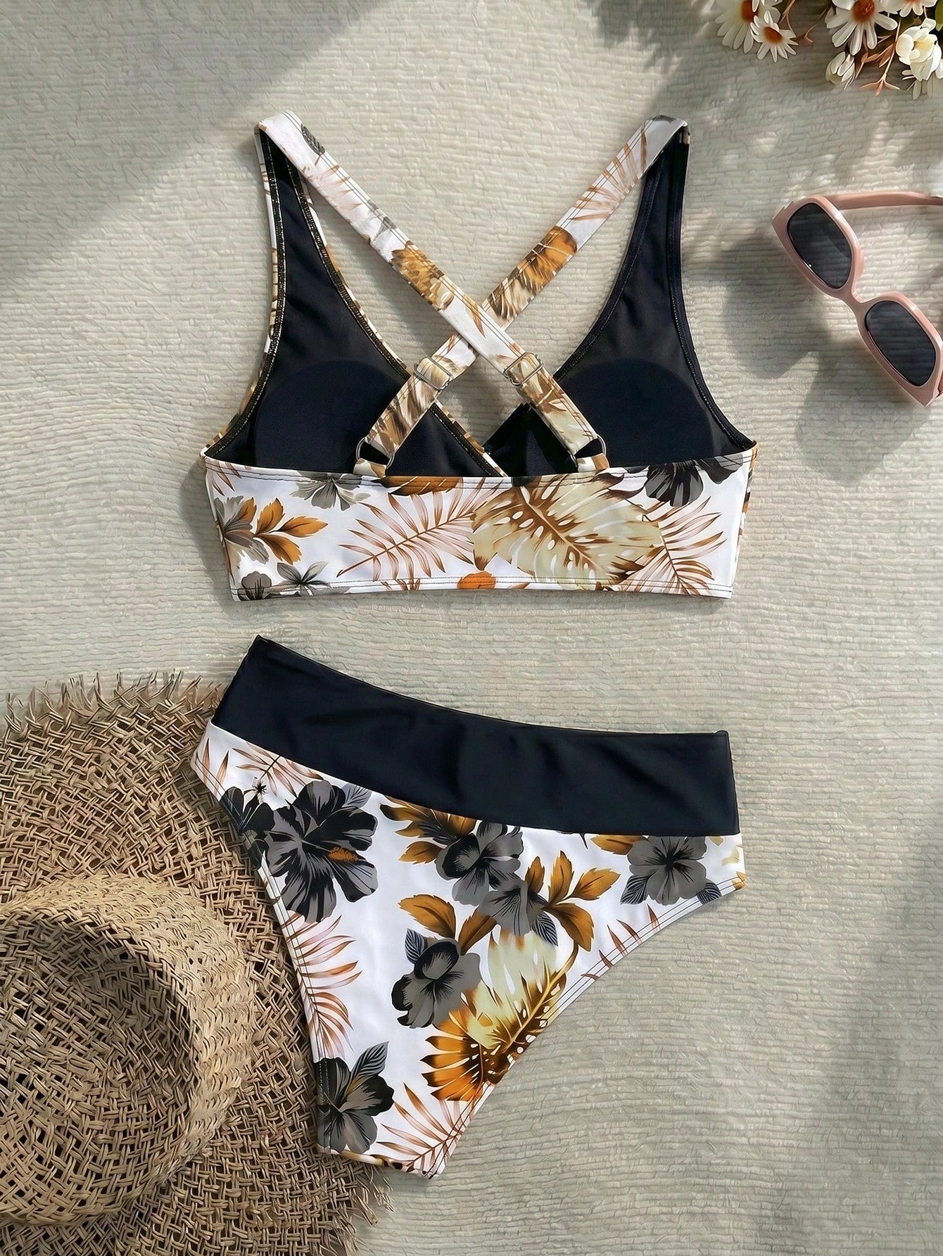 New Beach,Swimming Pool,Vacation,Sexy,Elegant Plant Printed Plain