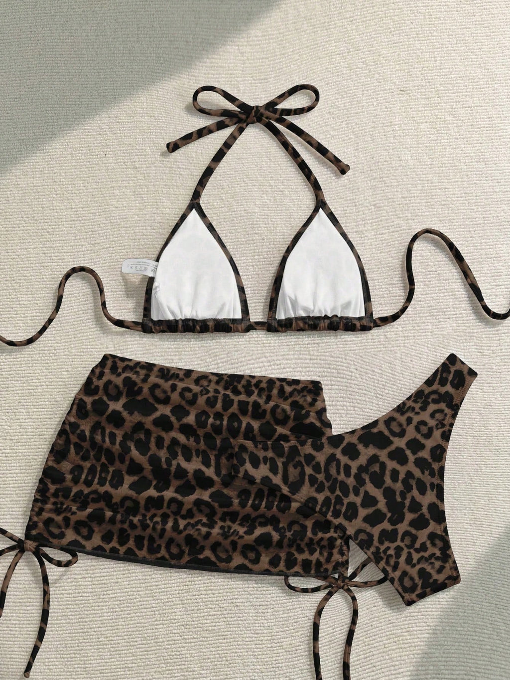 Soleia Casual Minimalist Sexy Brown Leopard Print Full Coverage Women