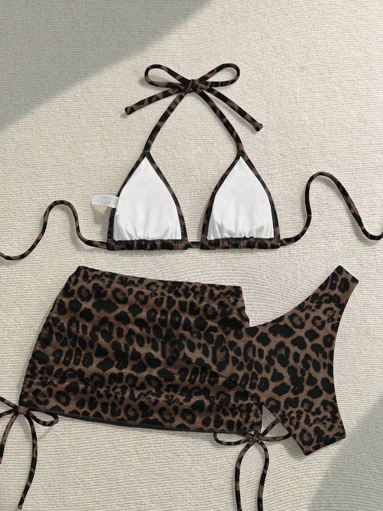 Soleia Casual Minimalist Sexy Brown Leopard Print Full Coverage Women