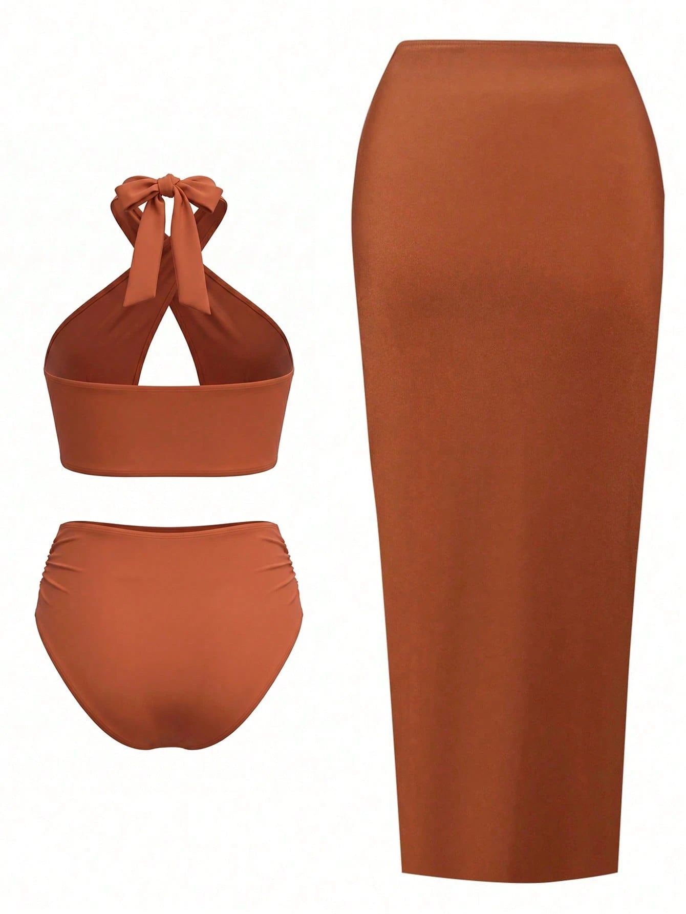 Swim Oasis Women 3-Piece Swimwear Set Burnt