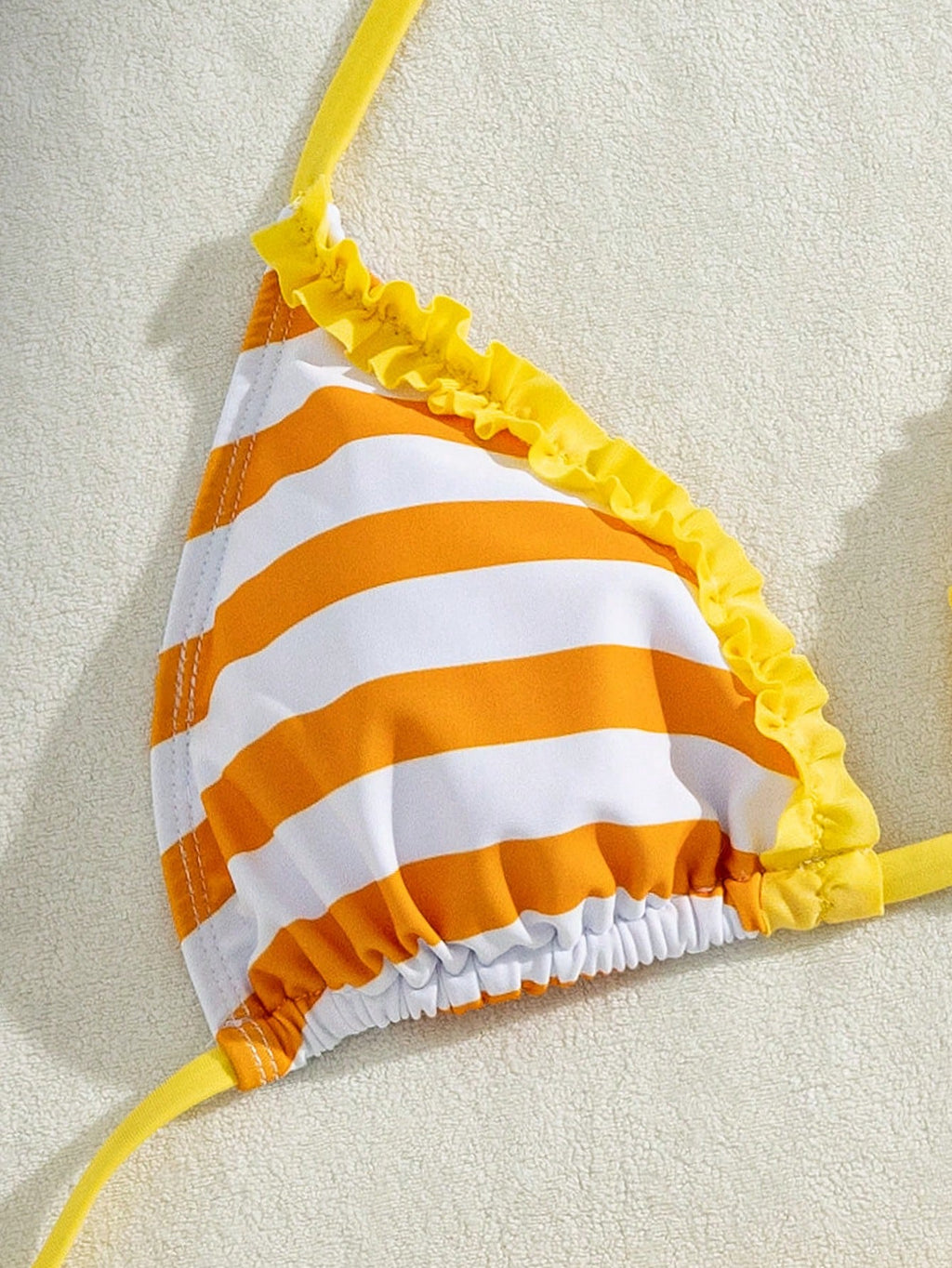 Women's Two Pieces Striped Bikini Bathing Suit With Halter Neck,