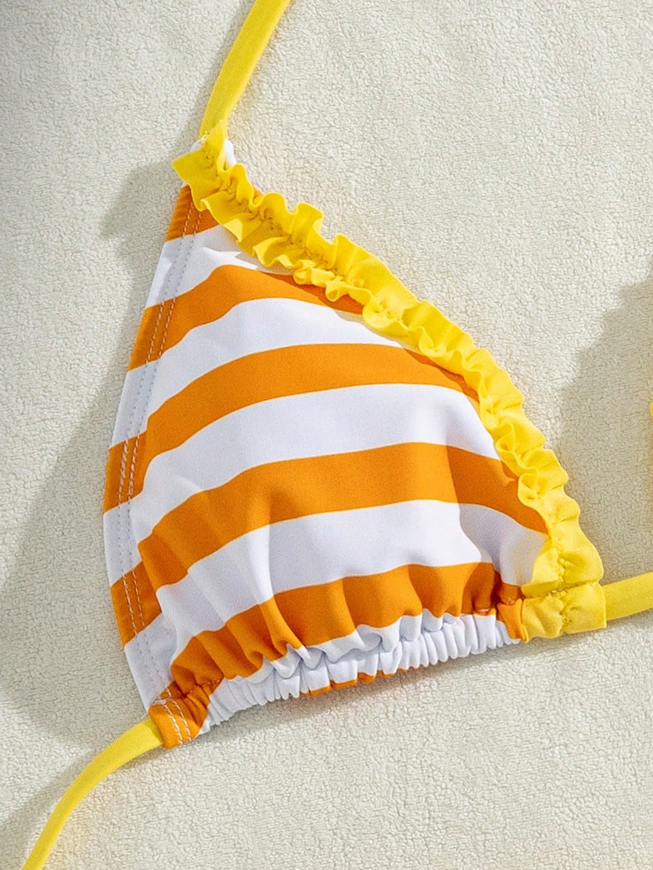Women's Two Pieces Striped Bikini Bathing Suit With Halter Neck,