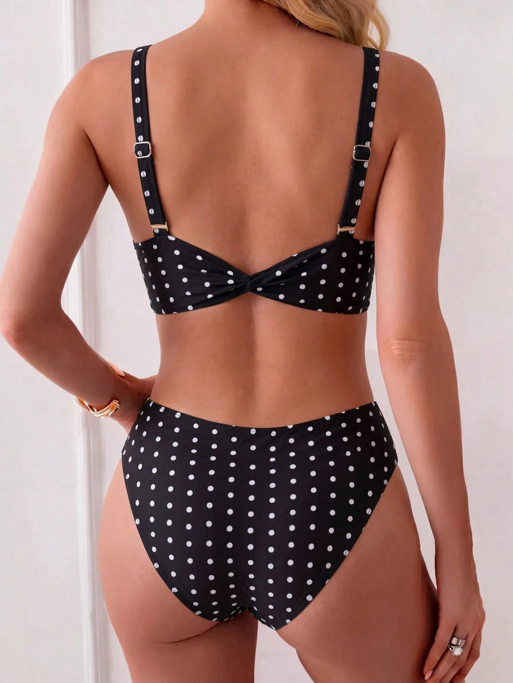 Swim Mod Springbreak New Fashion Leopard Print Thick Strap Metal