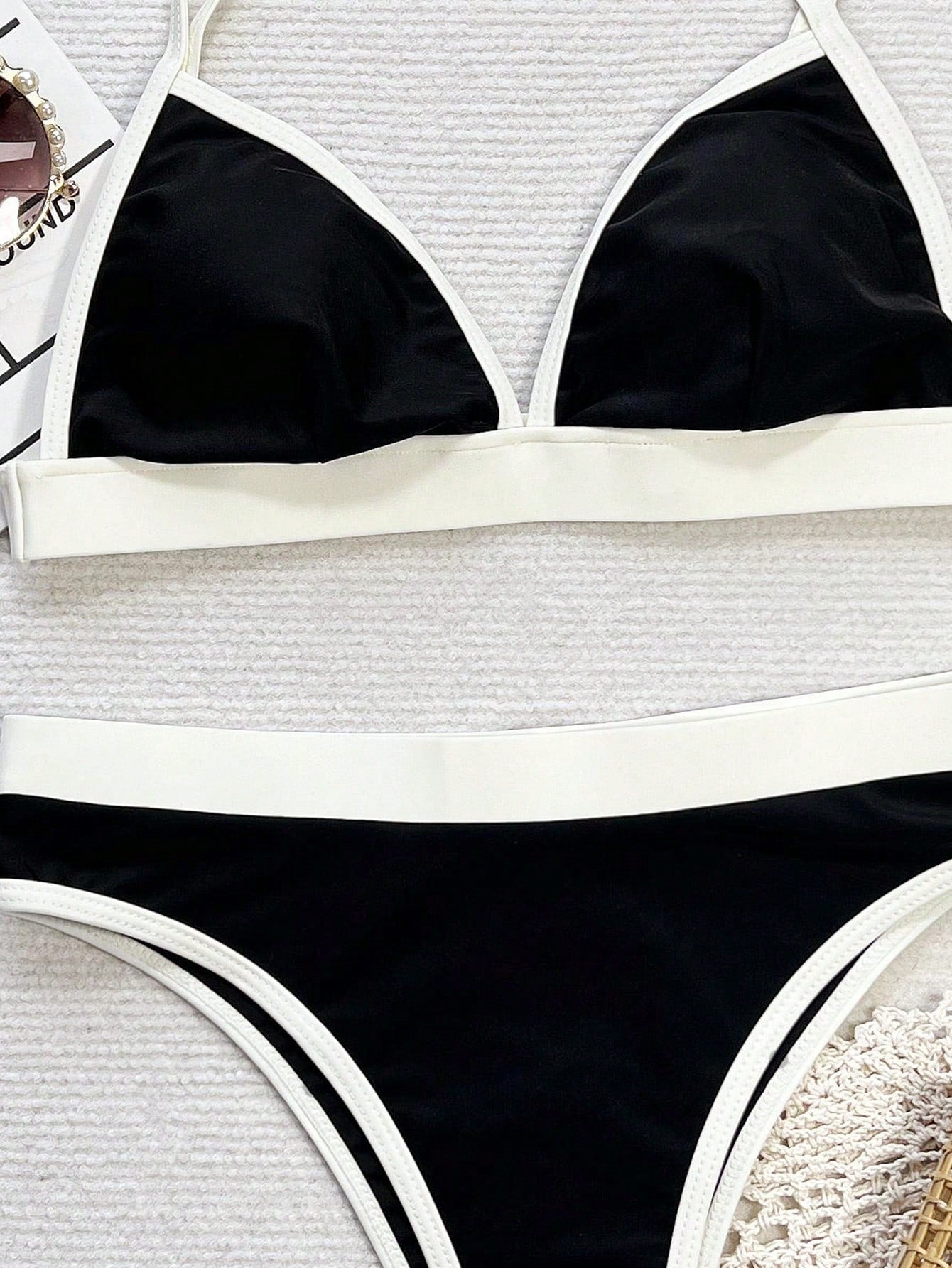 Swim Basics Springbreak Women's Colorblock Sexy Bikini Swimwear,