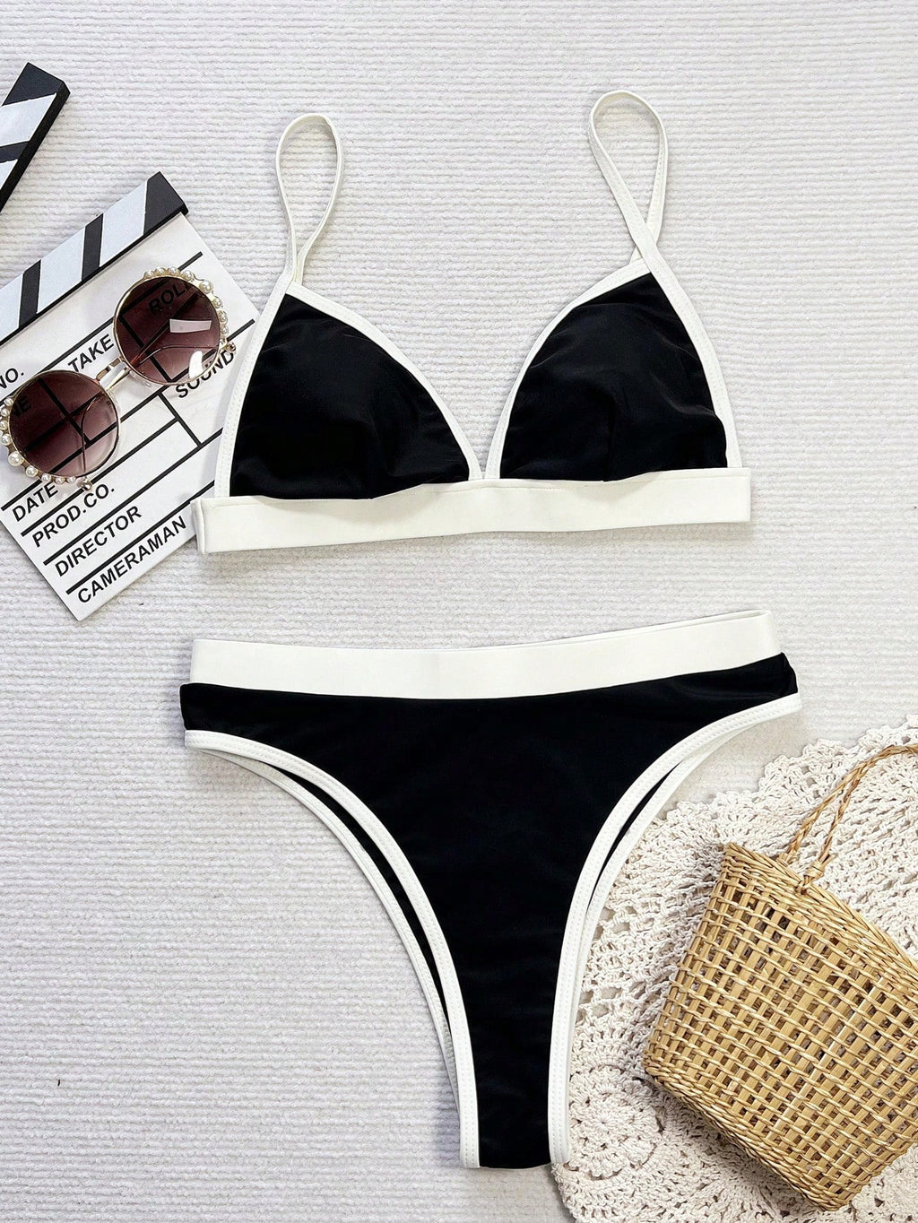 Swim Basics Springbreak Women's Colorblock Sexy Bikini Swimwear,