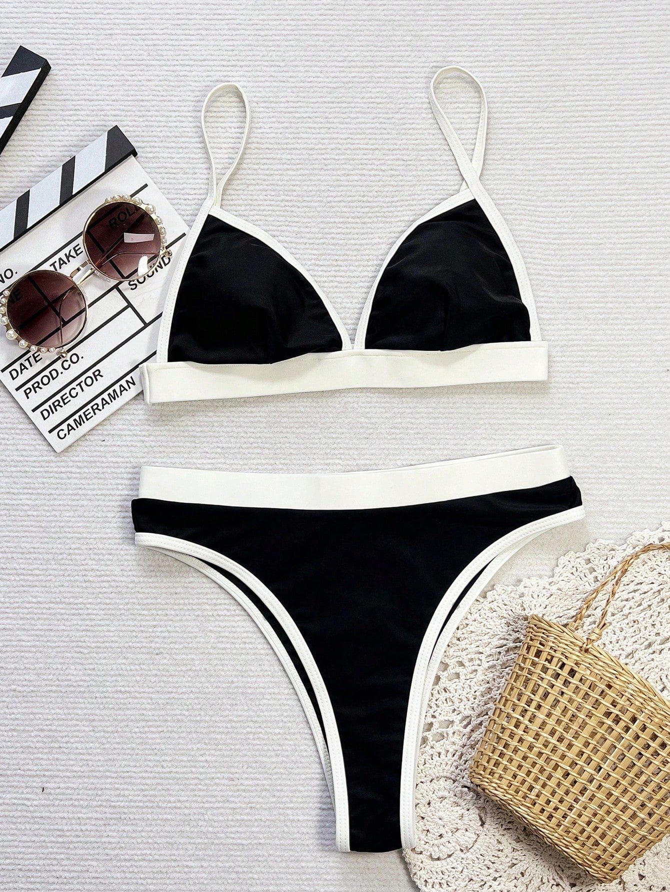 Swim Basics Springbreak Women's Colorblock Sexy Bikini Swimwear,