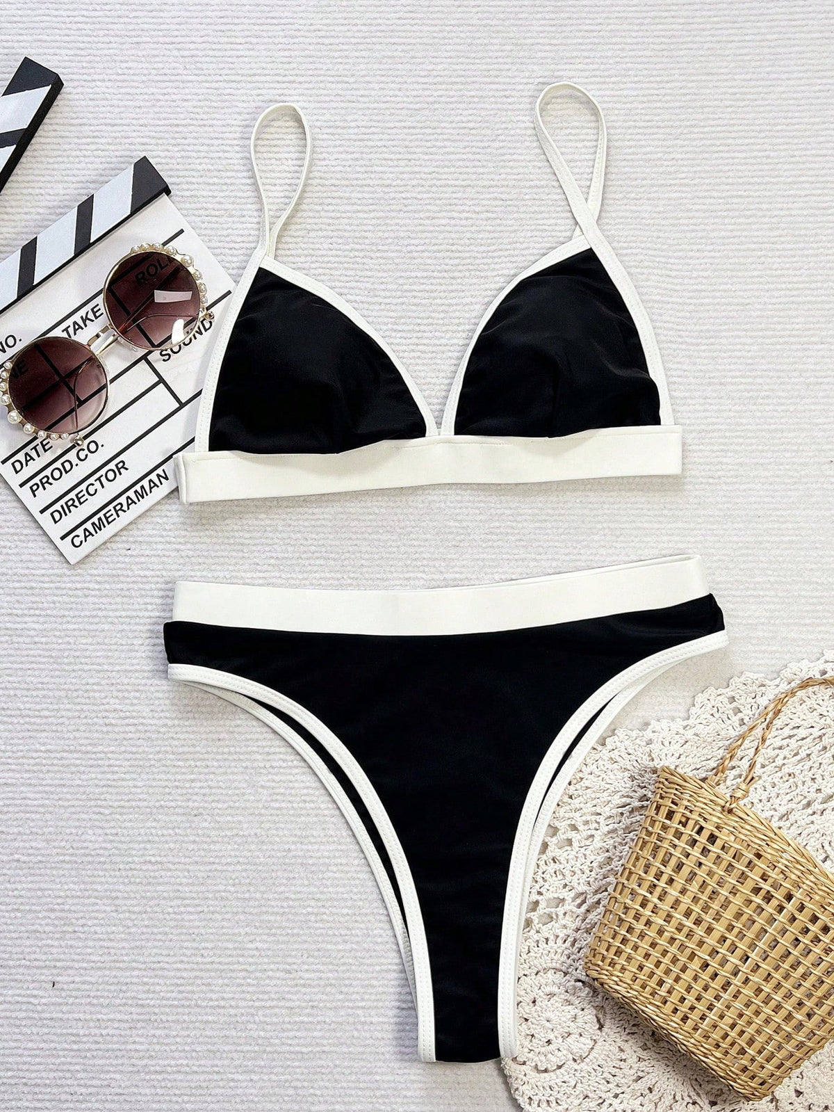 Swim Basics Springbreak Women's Colorblock Sexy Bikini Swimwear, Random Print - image 5
