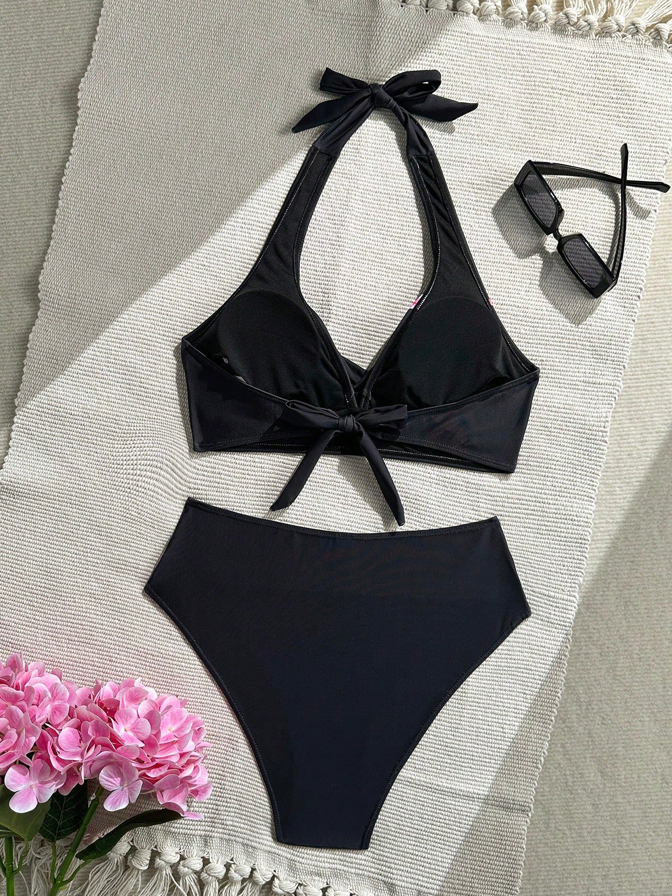 Swim Vcay Women's Summer Blue Halter Sexy Beach Vacation Bikini Swimsuit 2 Pieces Set - image 2