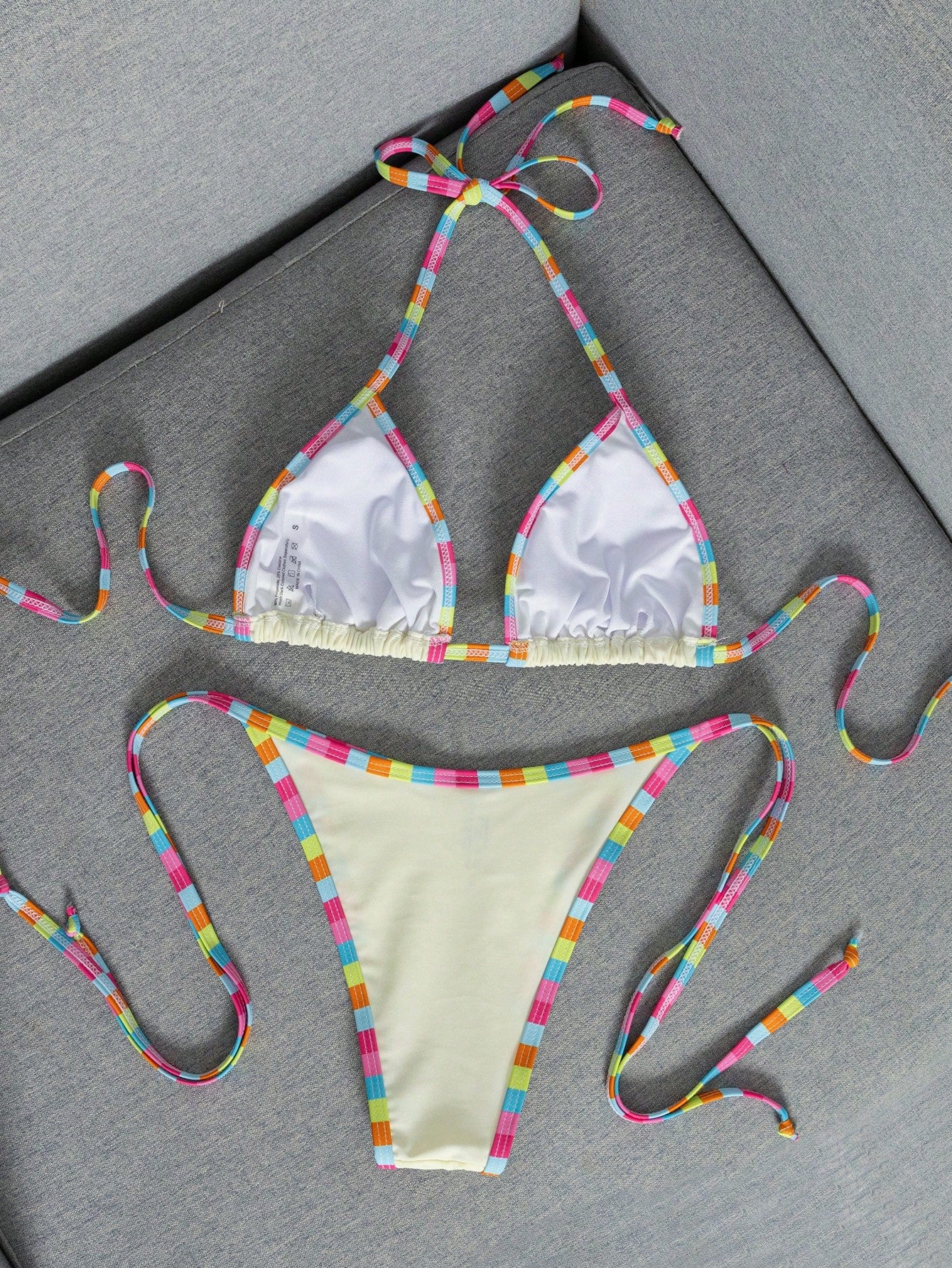 Women's Polka Dot Sexy Bikini Set Set, Halter Tie Back Swimwear, High