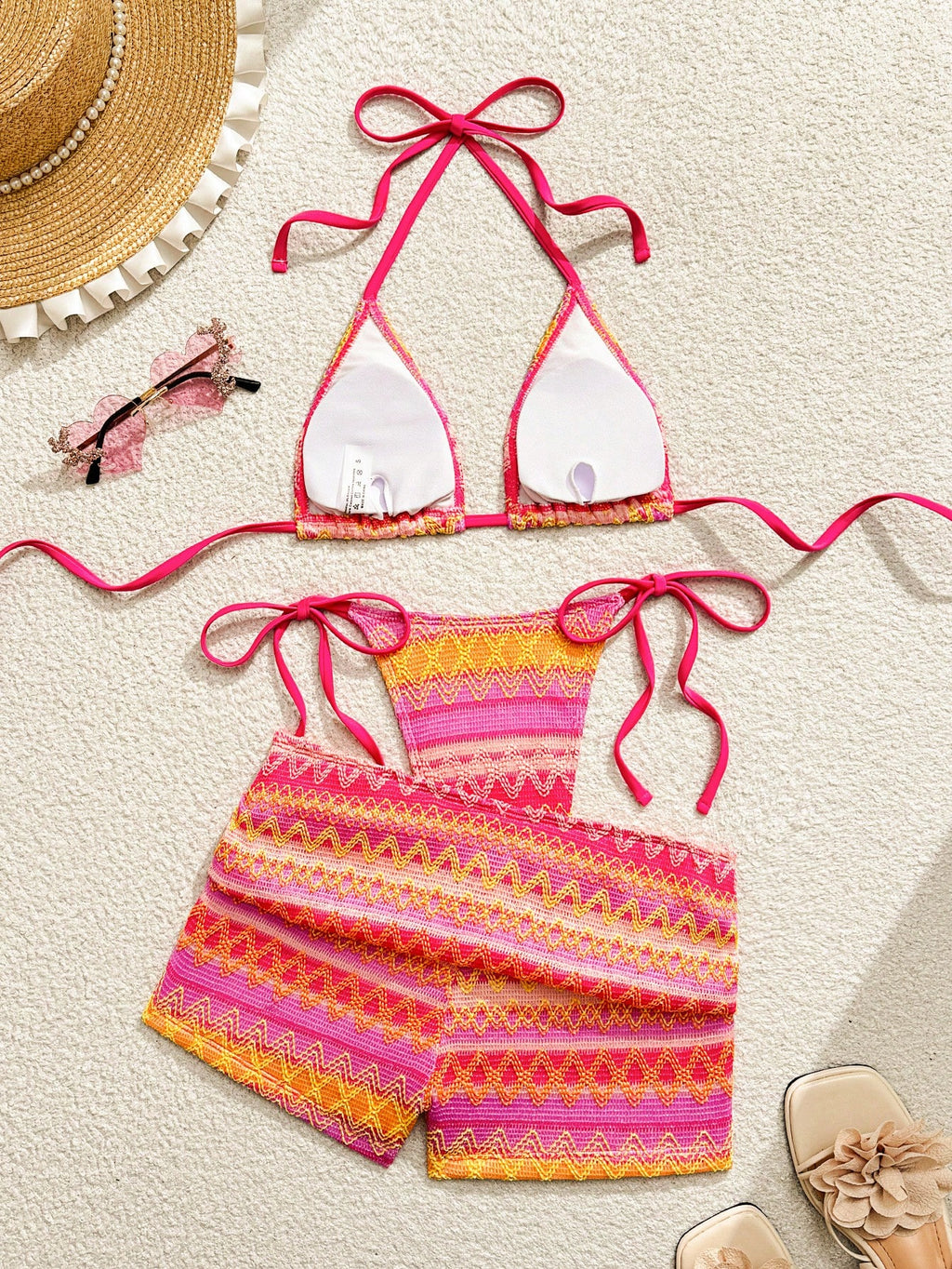 Vaytide Summer New Textured Vintage Fabric Beach Sexy Backless Tie
