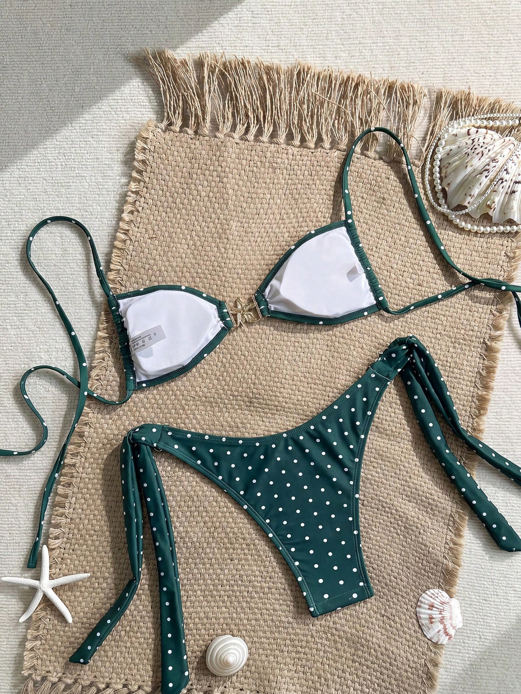 Swim Mod Women's Tropical Print Two Pieces Bikini Set, Casual Holiday