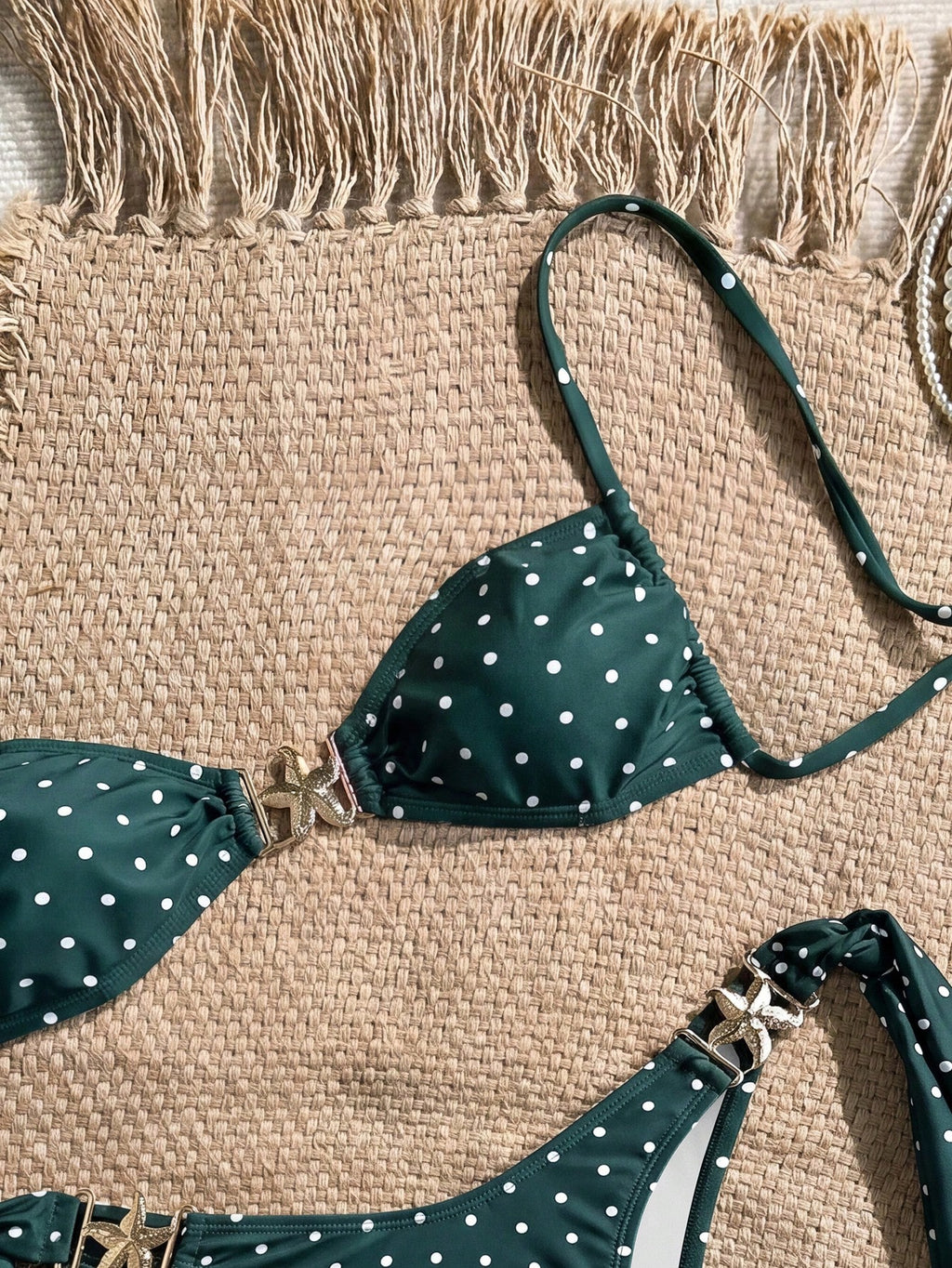 Swim Mod Women's Tropical Print Two Pieces Bikini Set, Casual Holiday