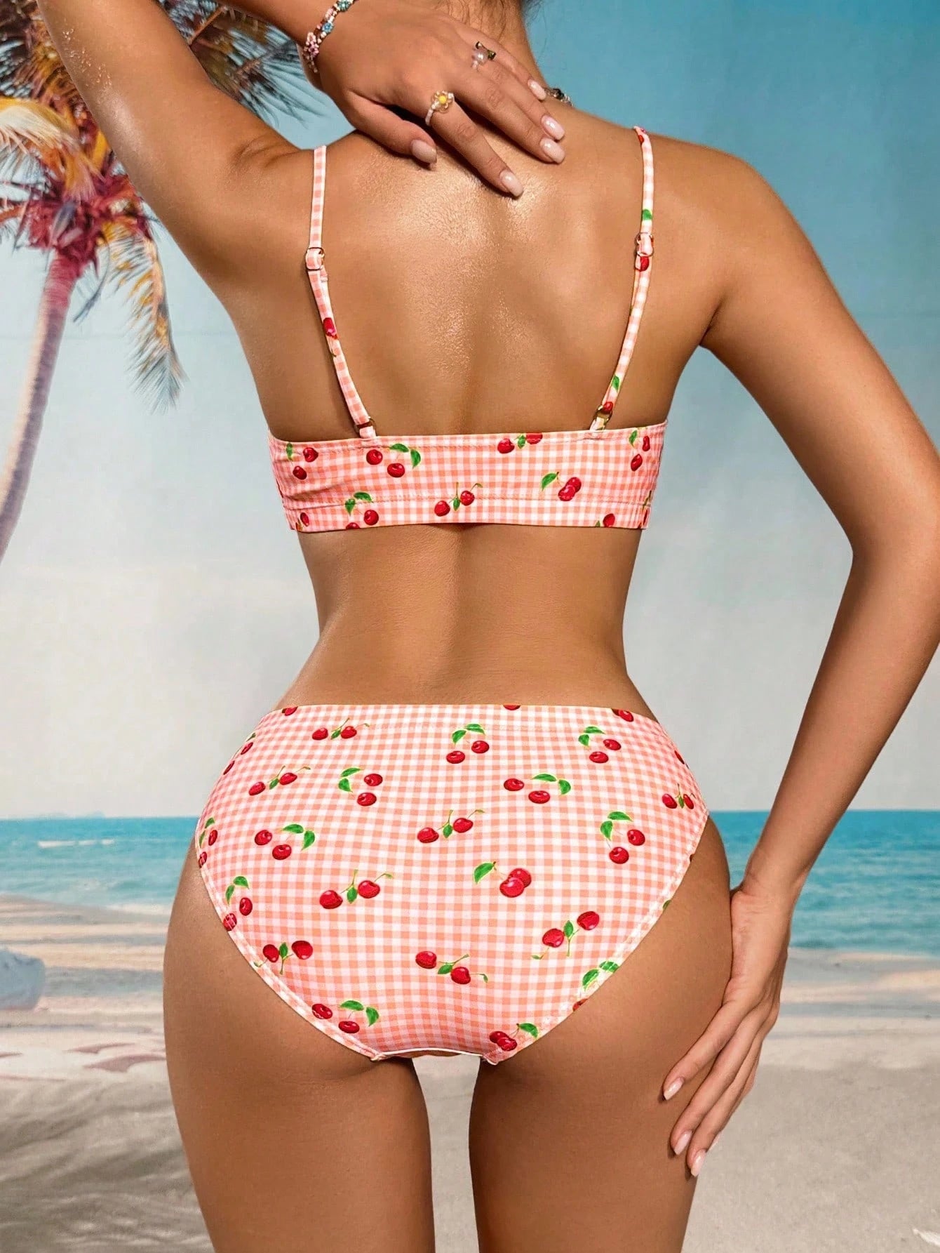 Swim Mod Women's Summer Beach Vacation Style Polka Dot Print