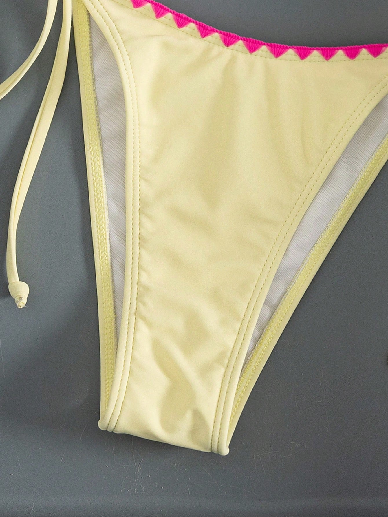 Women's Solid Color Reinforced Stitching Halter Tie Two Pieces