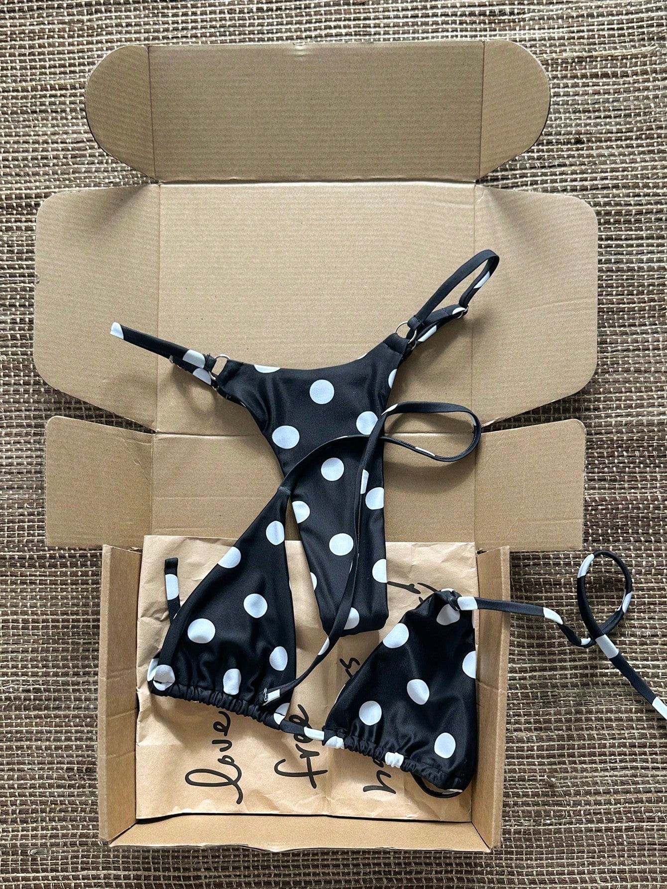 Swim Mod 2026 Spring/Summer Women's 2 Pieces Swimwear Set, Polka Dot Fashionable