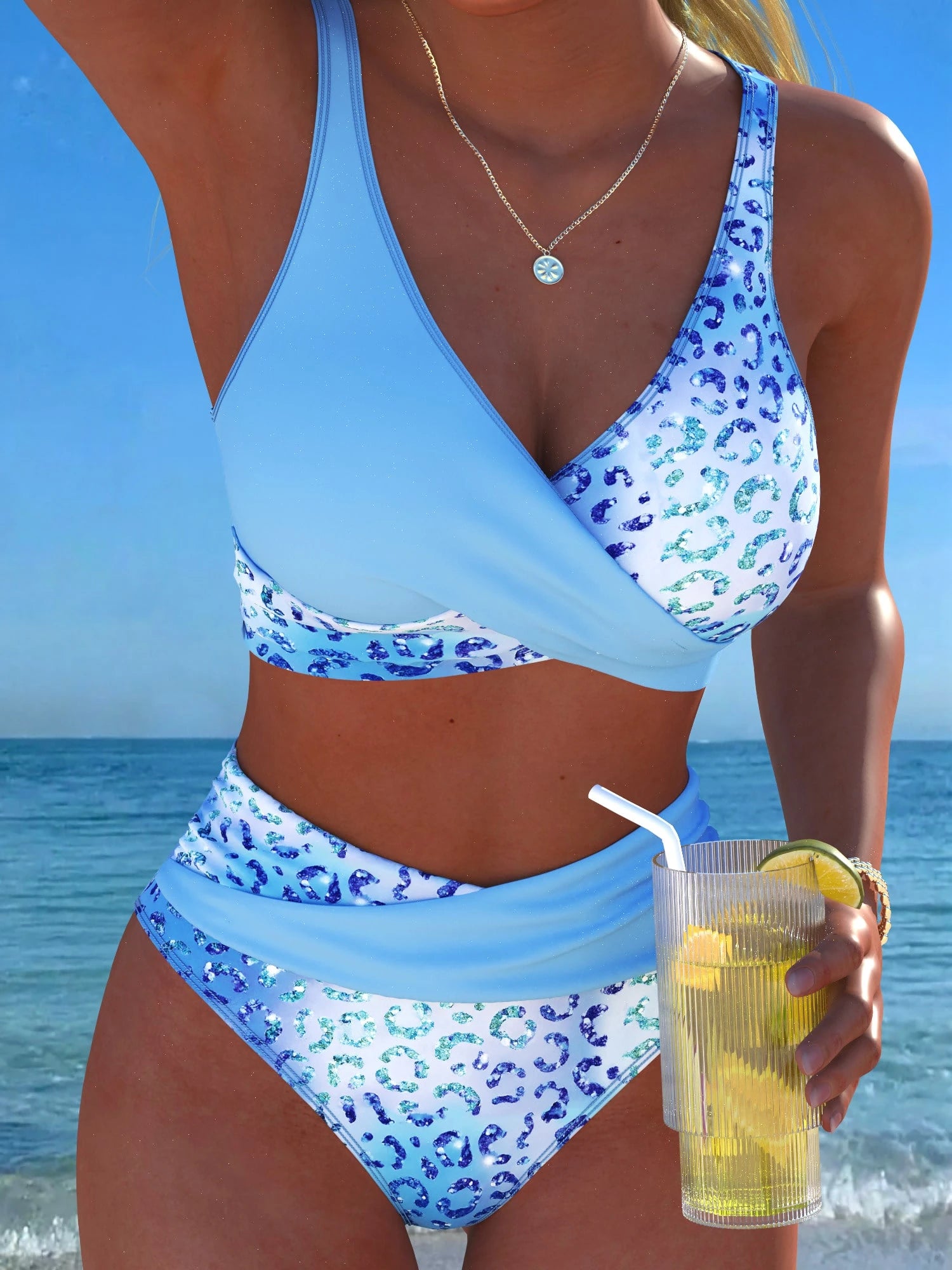 New Beach,Swimming Pool,Vacation,Sexy,Elegant Plant Printed Plain