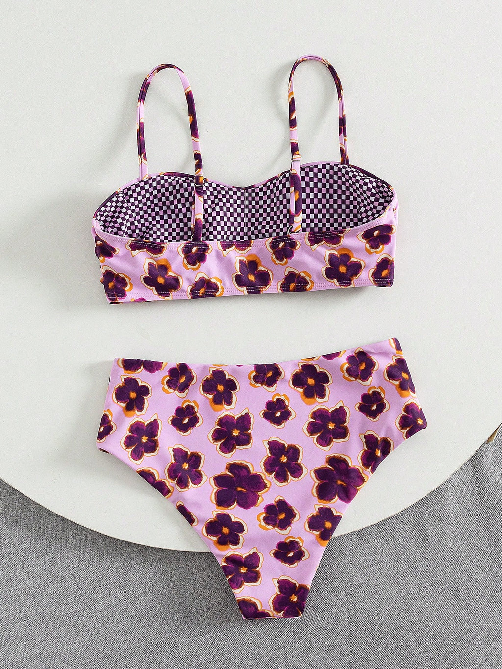 Women's Cute Spring/Summer Vacation Print Flat Chest Spaghetti Strap