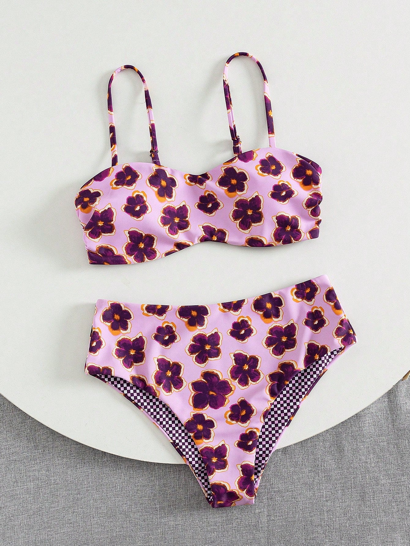 Women's Cute Spring/Summer Vacation Print Flat Chest Spaghetti Strap