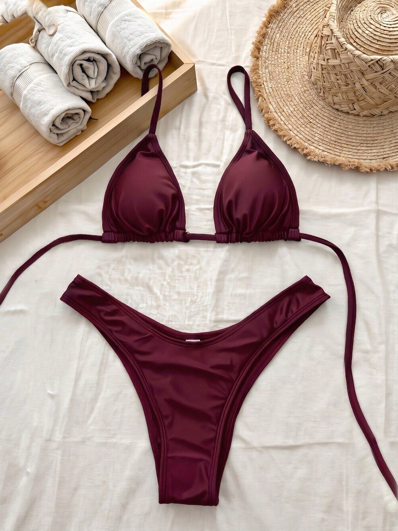 Swim Vcay Summer Beach Halter Triangle Bikini