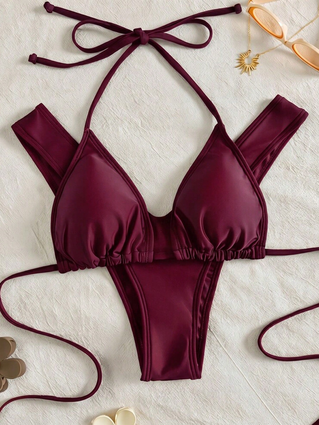 Swim Vcay Summer Beach Halter Triangle Bikini