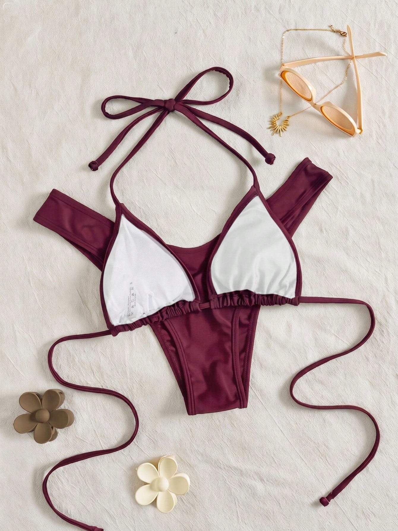 Swim Vcay Summer Beach Halter Triangle Bikini