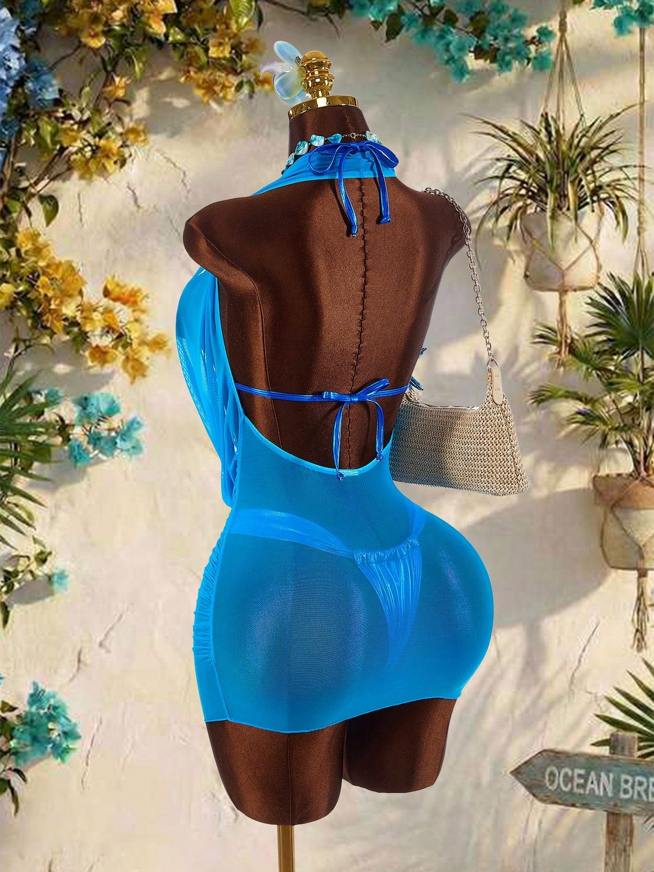 Amplova Women's 3-Piece Swimsuit Set With Starfish Shell Cup Details