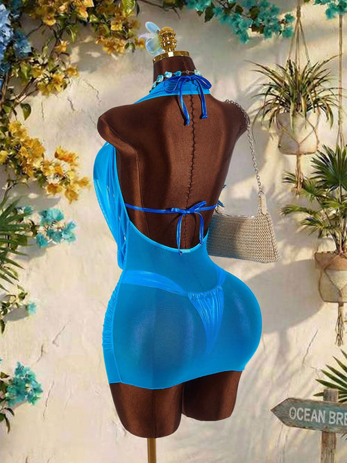 Amplova Women's 3-Piece Swimsuit Set With Starfish Shell Cup Details