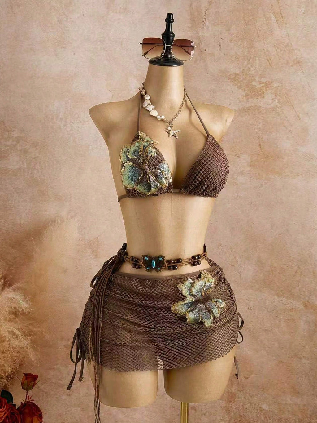 Bellisia New Spring/Summer 3 PiecesBikini Set With Floral Print,