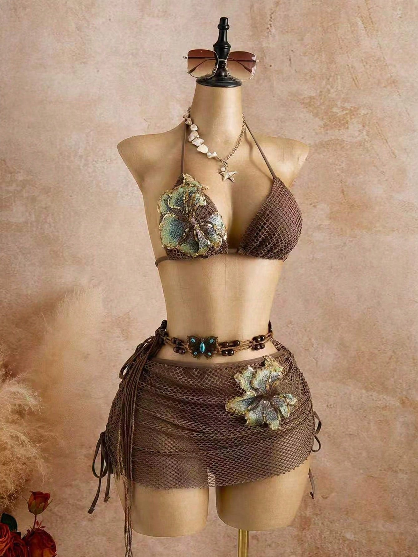 Bellisia New Spring/Summer 3 PiecesBikini Set With Floral Print,