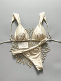 Swim Mod Women's Solid Color Bikini Set