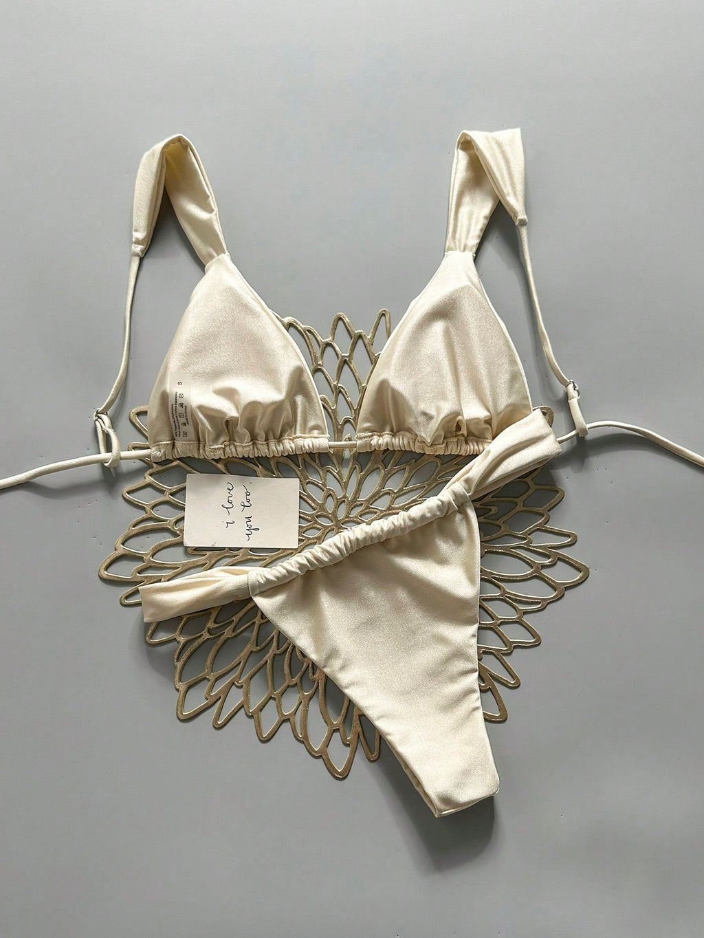 Swim Mod Women's Solid Color Bikini Set