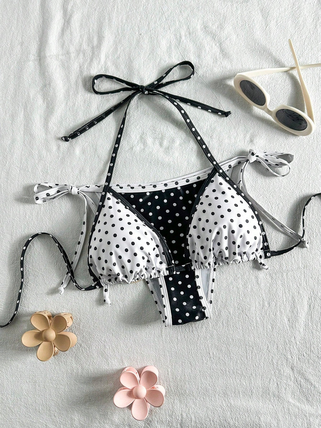 Swim Mod Women's Localized Print Halter Sexy Bikini Set, Summer