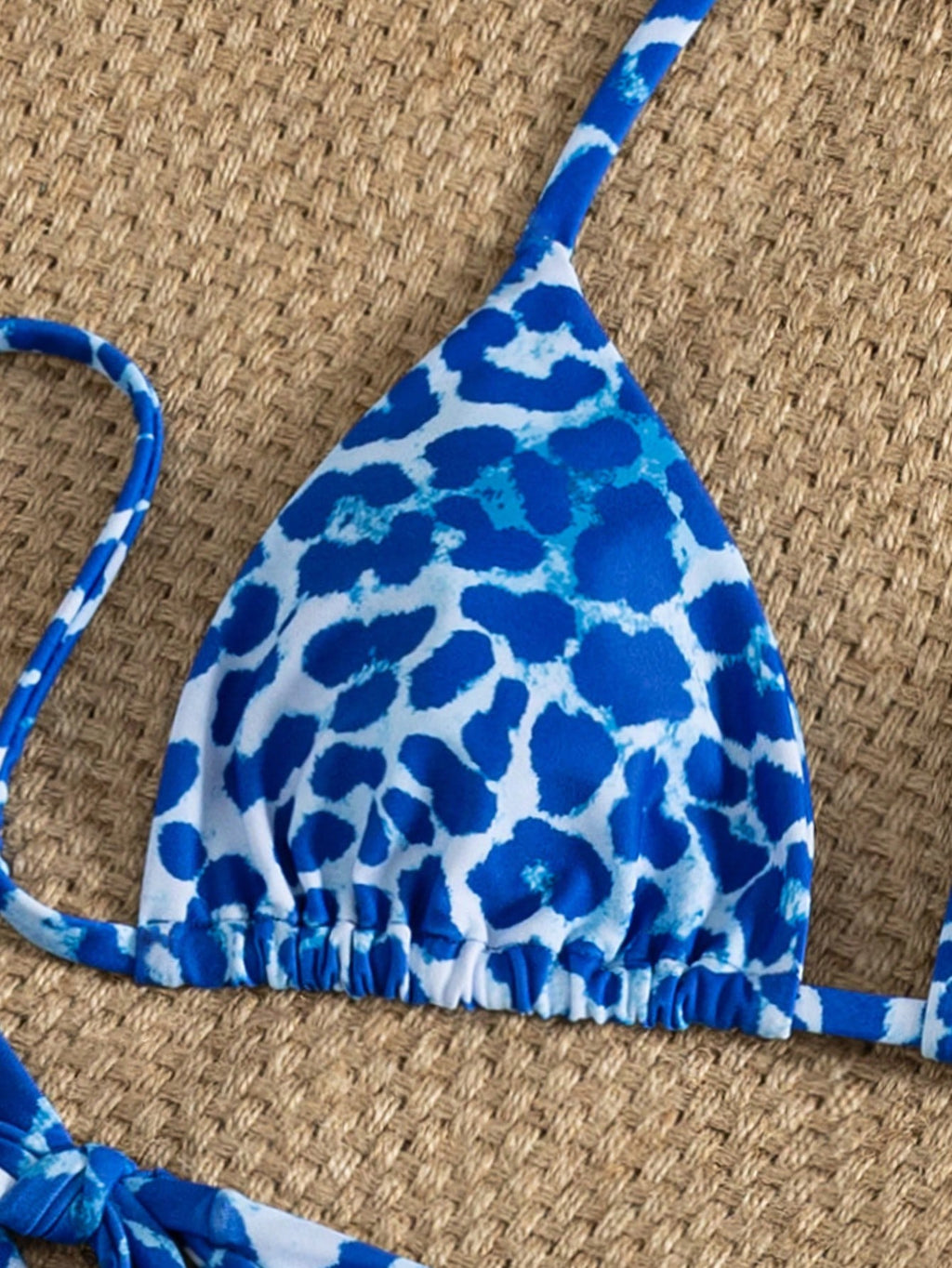 4pcs Women's Leopard Print Bikini Set With Chiffon Cover-Up And Headscarf