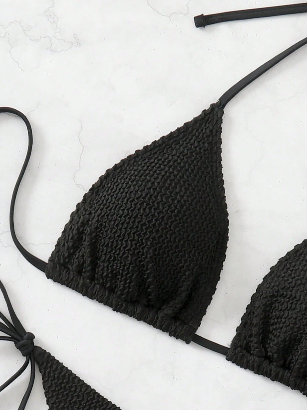 Swim Basics Women's Summer Beach Halter Tie Sexy Bikini And Triangle Briefs Swim