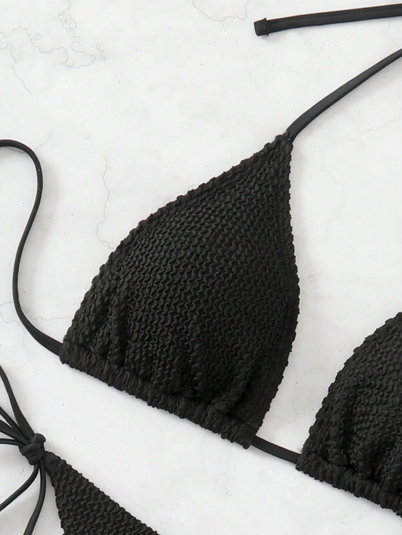 Swim Basics Women's Summer Beach Halter Tie Sexy Bikini And Triangle Briefs Swimwear Set - image 4