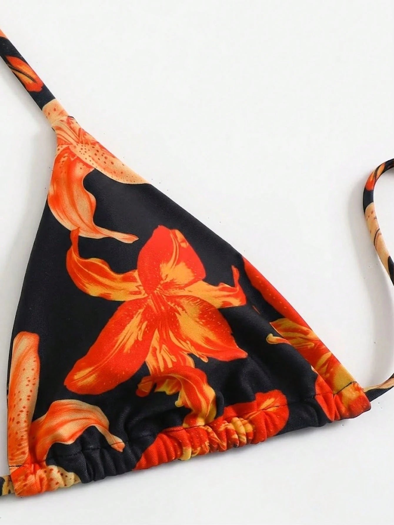 Sirith 3pcs/Set Premium Printed Spaghetti Strap Halter Bikini Top, V-Cut Bottoms & Long Flowy Printed Mesh - image 18