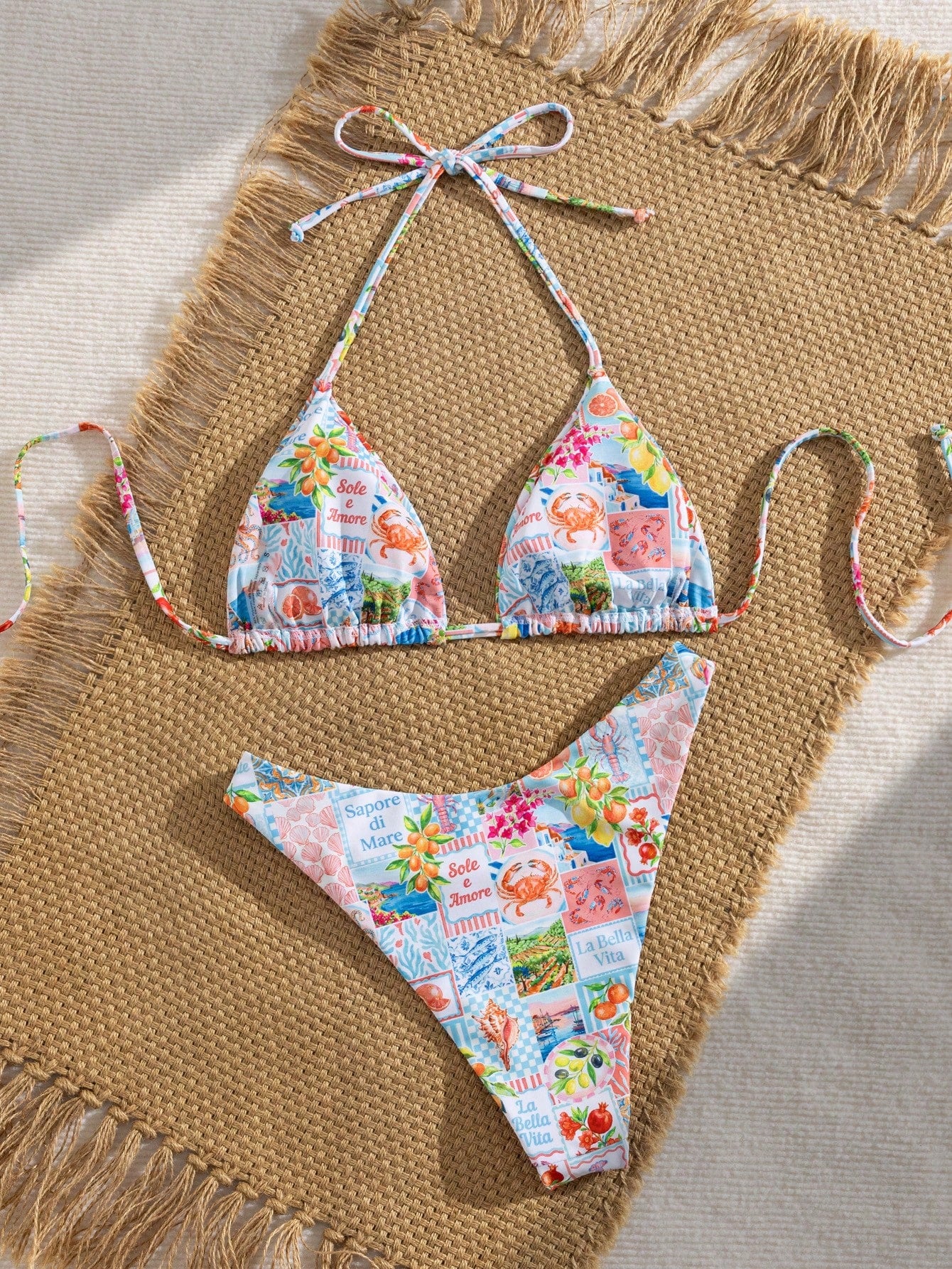 Swim Mod Summer Vacation Sexy Fashion All-Over Ocean Element