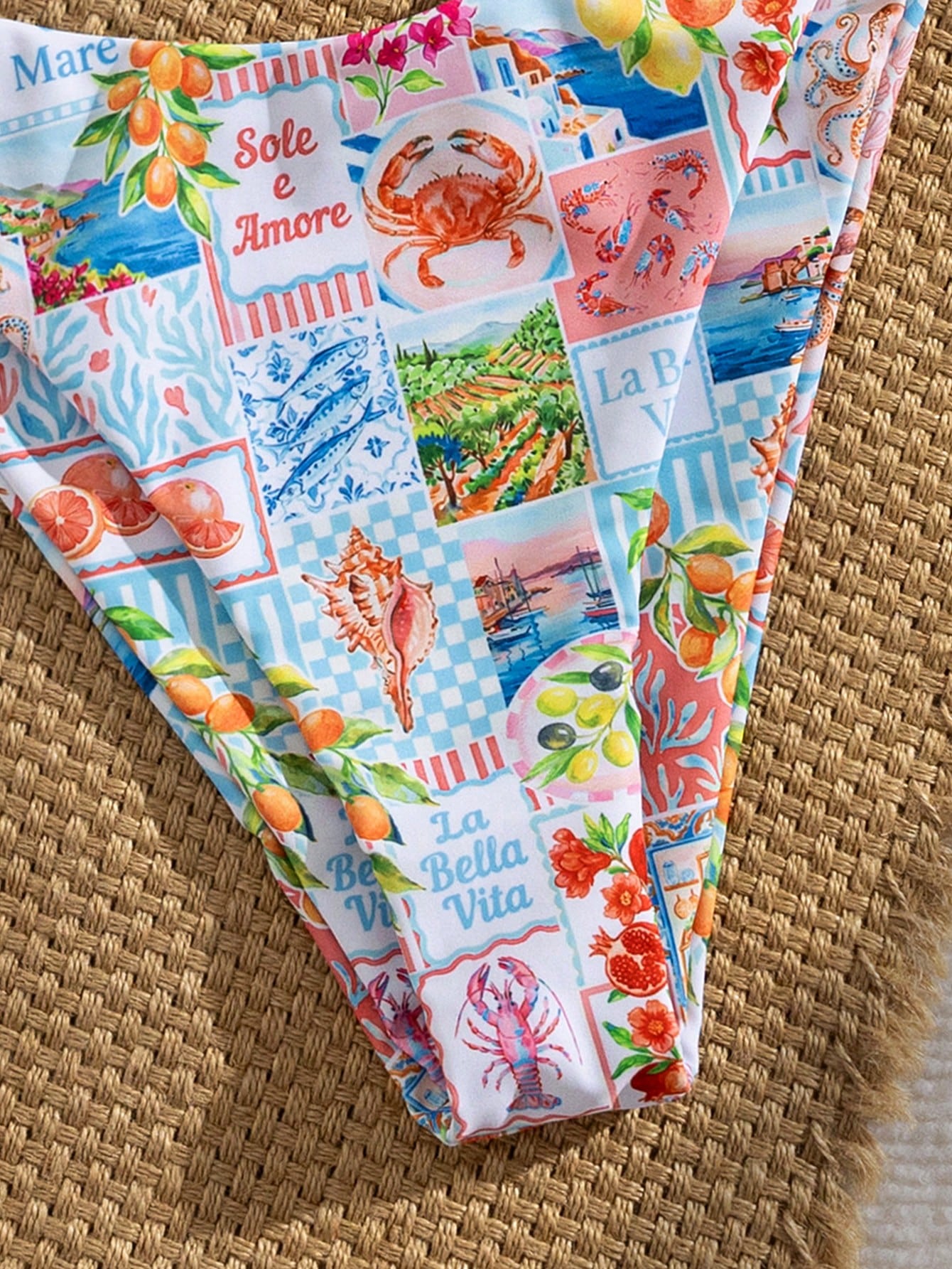Swim Mod Summer Vacation Sexy Fashion All-Over Ocean Element