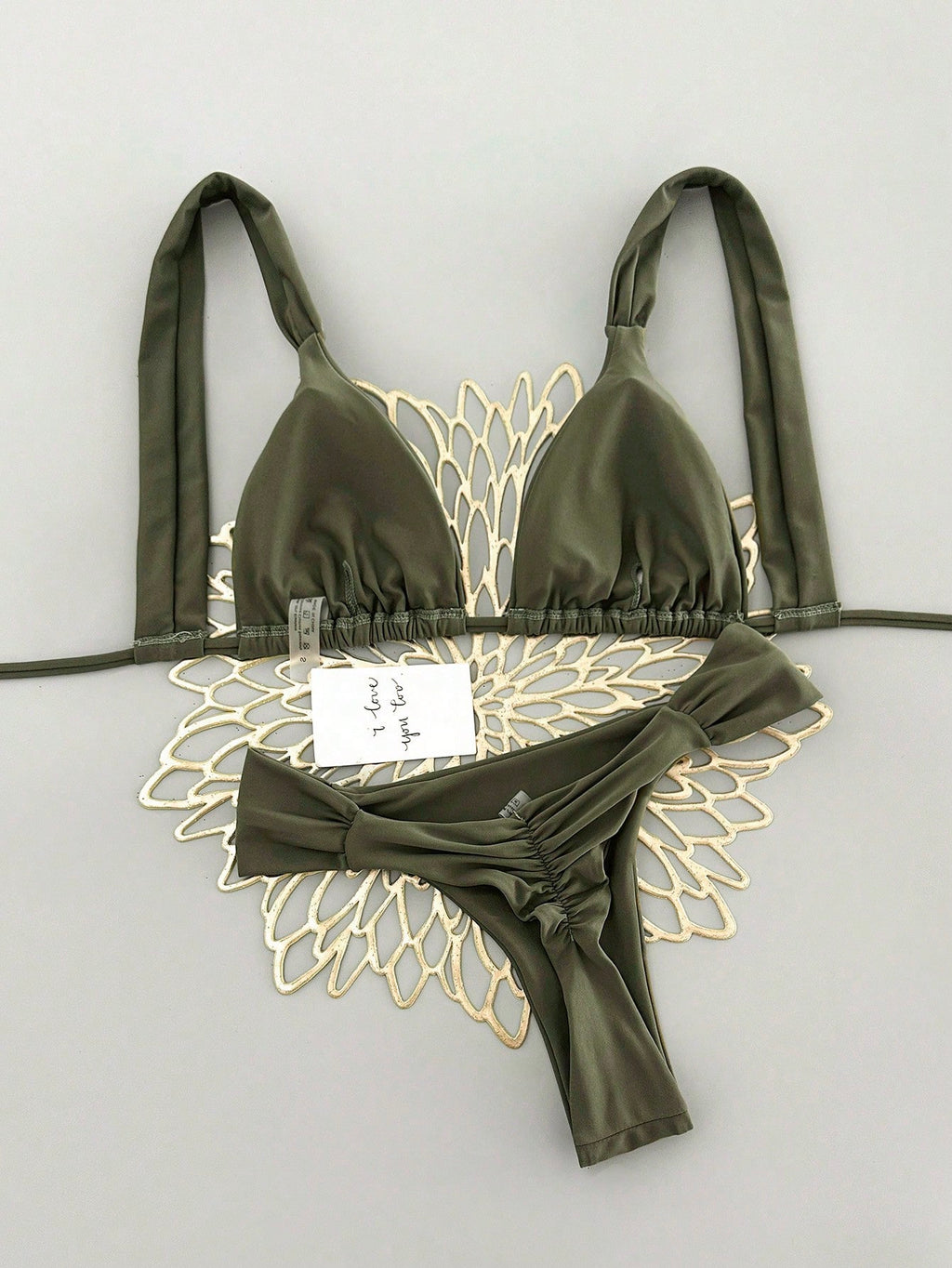 Swim Vcay Women's Sexy Beach Vacation Solid Color Fashion Halter Tie