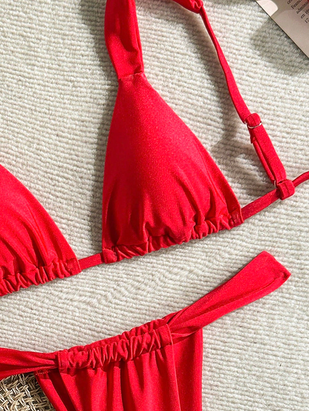 Swim Mod Women's Solid Color Bikini Set