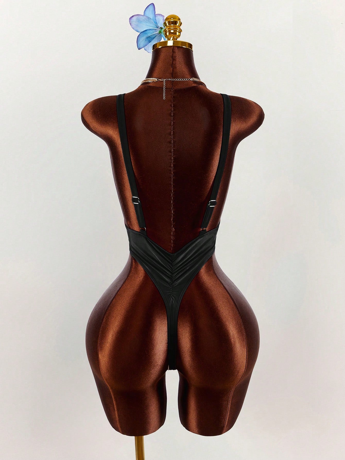 Amplova Women's Deep V-Neck Sexy One-Piece Backless Swimsuit, High Cut Ultra Sexy Swimwear With Thong - image 3