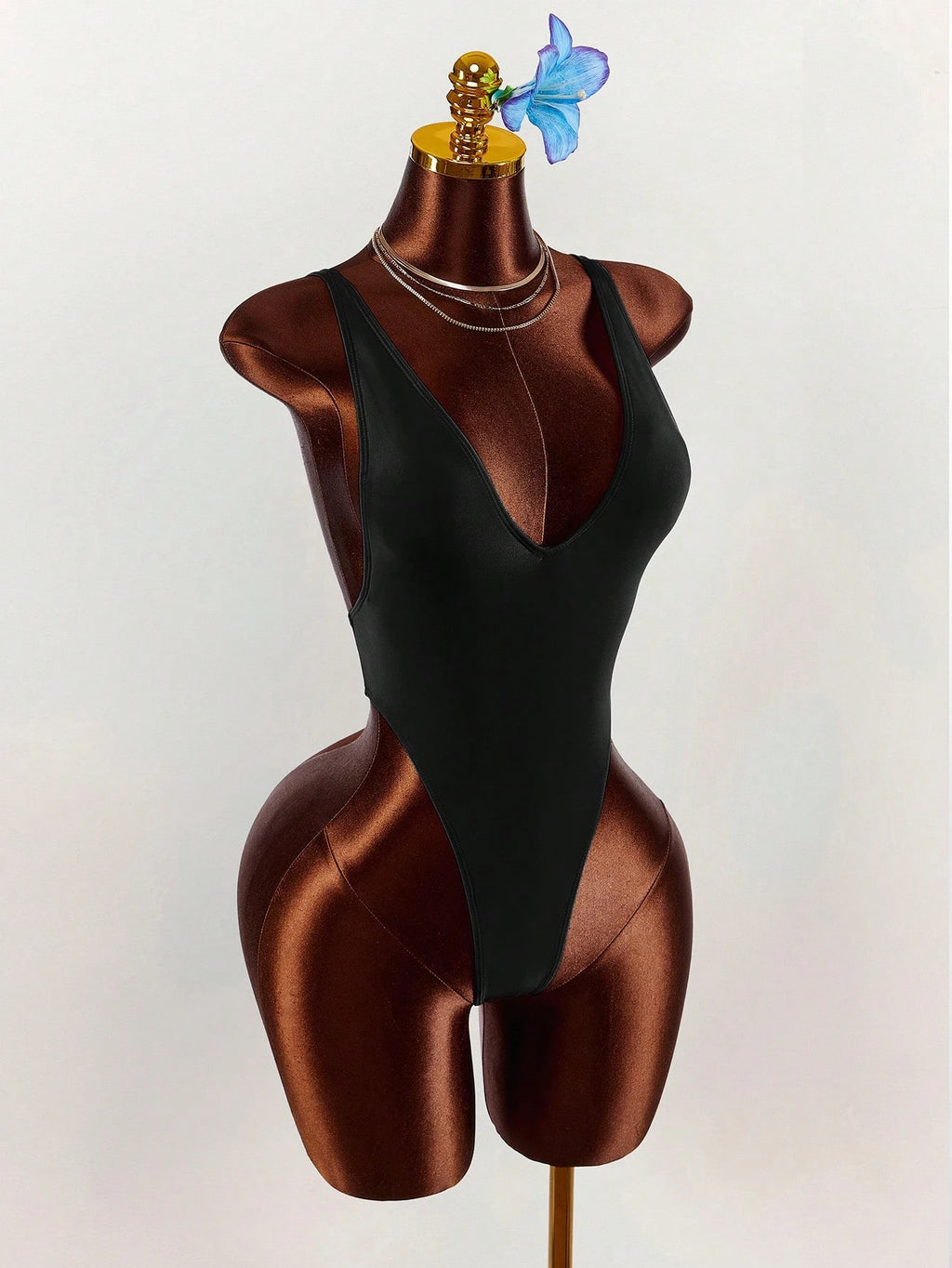 Amplova Women's Deep V-Neck Sexy One-Piece Backless Swimsuit, High Cut Ultra Sexy Swimwear With Thong - image 6