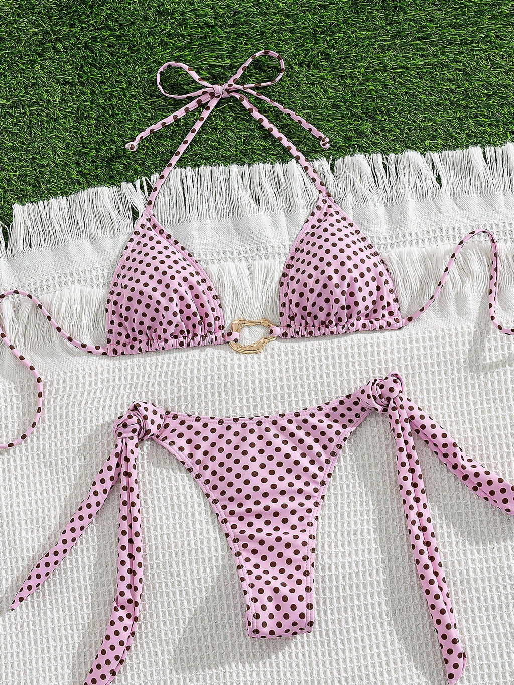 Lady's Print Halter & Tie-Side 2Pcs Swimwear: Sexy, Stylish, Young,