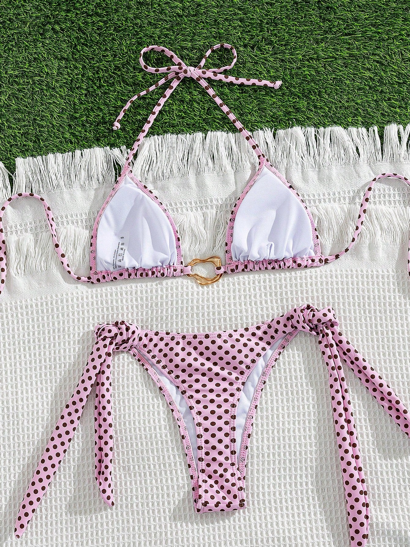 Lady's Print Halter & Tie-Side 2Pcs Swimwear: Sexy, Stylish, Young,