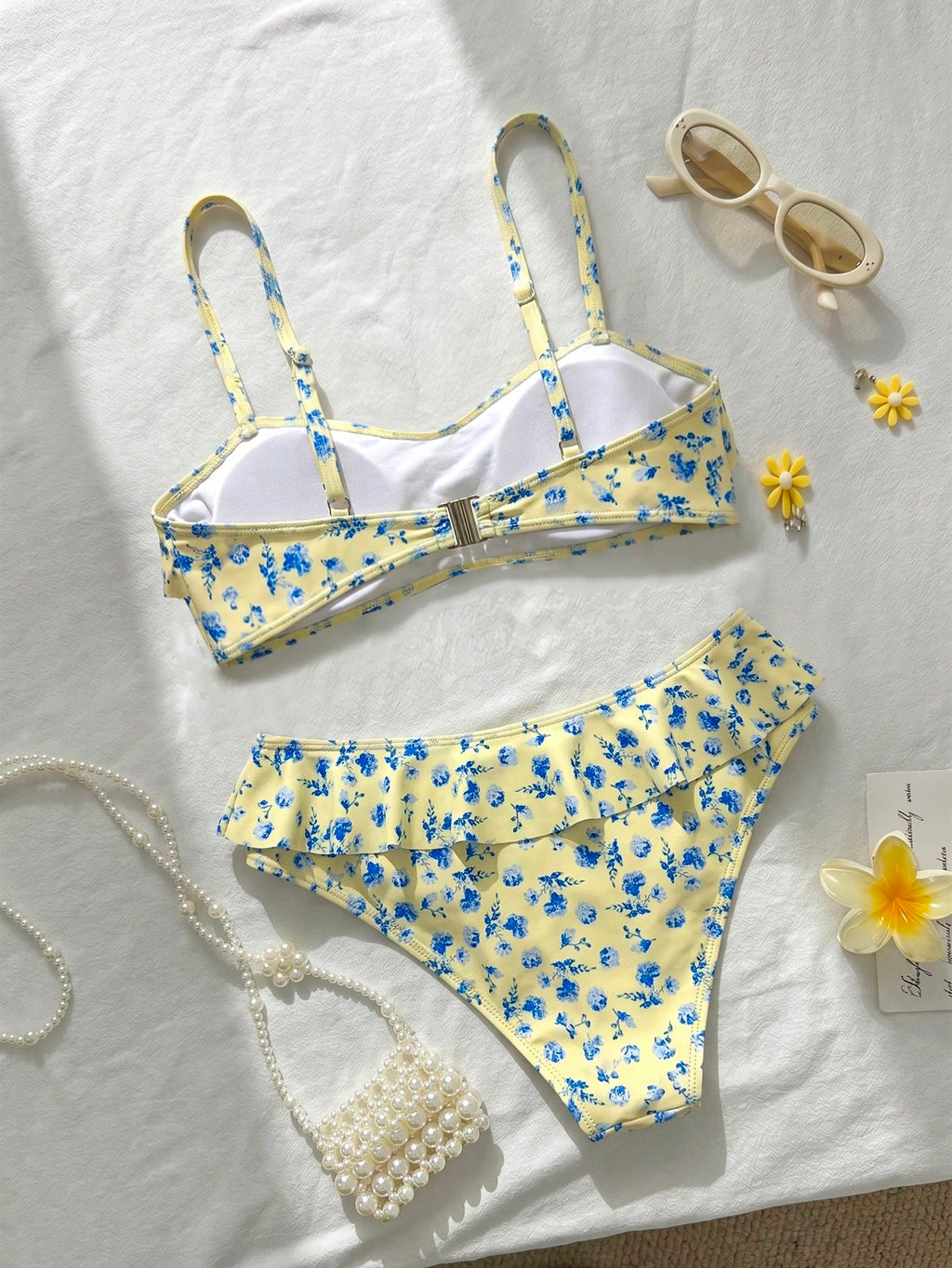 Swim Mod Women's Floral Print Tankini Swimwear Set, Sweet And Cute