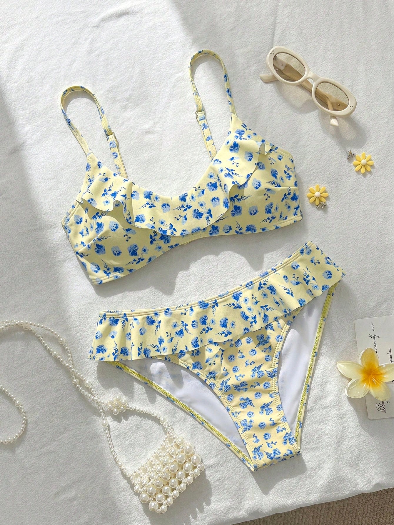 Swim Mod Women's Floral Print Tankini Swimwear Set, Sweet And Cute